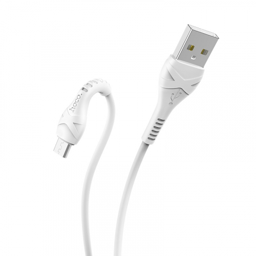 Кабель Hoco X 37 USB A, microUSB B, ПВХ, белый 1м, в коробке (31)