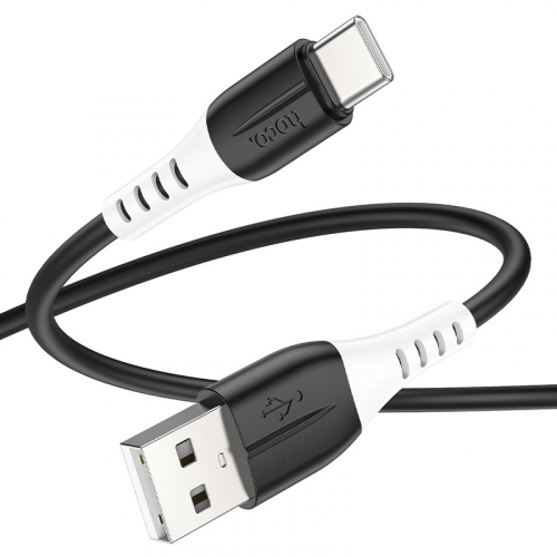 Кабель Hoco X 82 USB A, Type-C, силикон, 3A, черный 1м, в коробке (31)