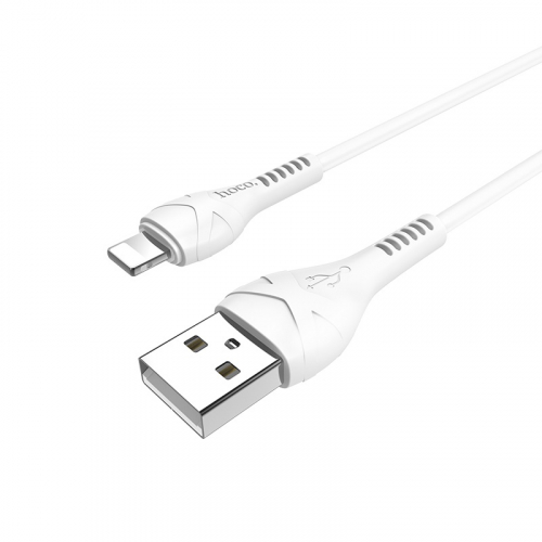 Кабель Hoco X 37 USB A, Lightning, ПВХ, белый 1м, 2.4A, в коробке (31)