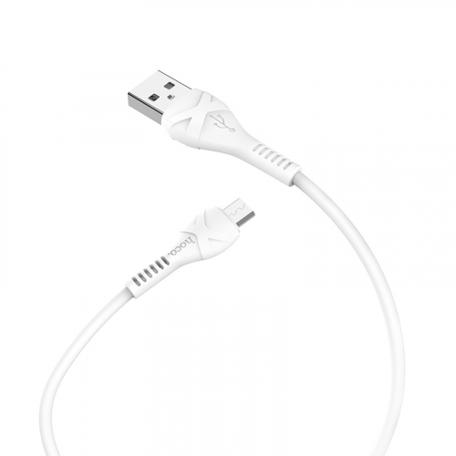 Кабель Hoco X 37 USB A, microUSB B, ПВХ, белый 1м, в коробке (31)