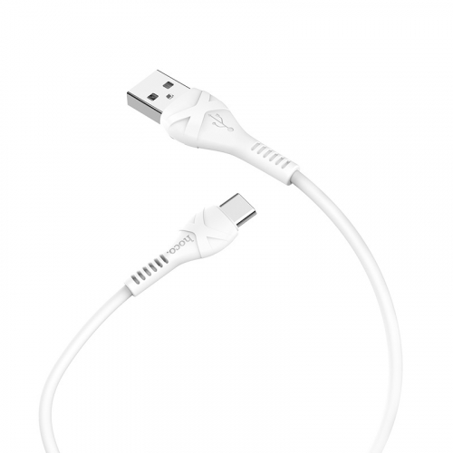 Кабель Hoco X 37 USB A, Type-C, ПВХ, белый в коробке, 1м (30)