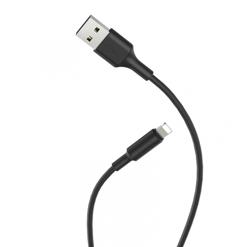 Кабель Hoco X 25 USB A, Lightning, ПВХ, черный 1м, (30)