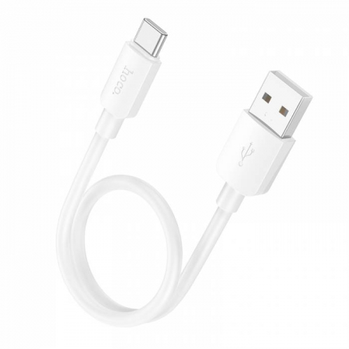 Кабель Hoco X 96 USB A, Type-C, ПВХ, 3A, (27W) белый в коробке, 0.25м (30)