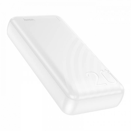 Портативный аккумулятор Power Bank Hoco J123A 20000mAh 2USB A, 2.1A, белый