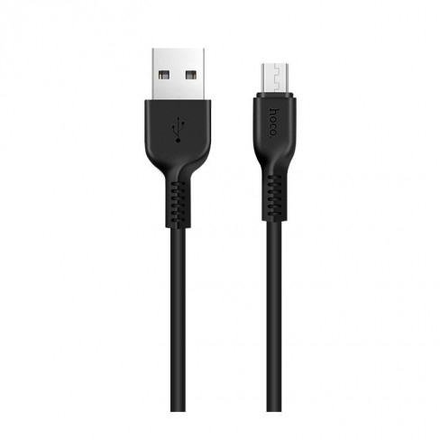 Кабель Hoco X 13 USB A, microUSB B, ПВХ, черный 1м, в пакете (36)