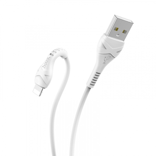 Кабель Hoco X 37 USB A, Lightning, ПВХ, белый 1м, 2.4A, в коробке (31)