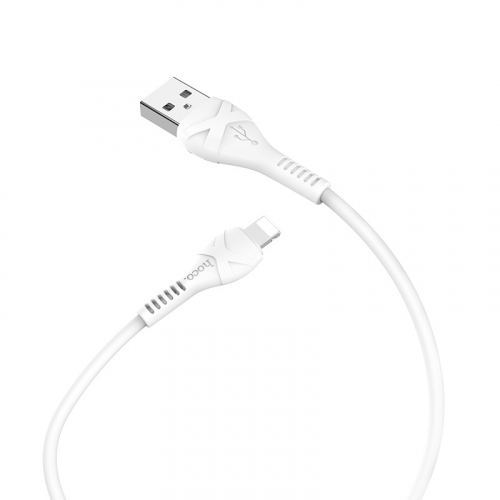 Кабель Hoco X 37 USB A, Lightning, ПВХ, белый 1м, 2.4A, в коробке (31)