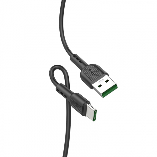 Кабель Hoco X 33 USB A, Type-C, ПВХ, 5A, черный в коробке, 1м (33)