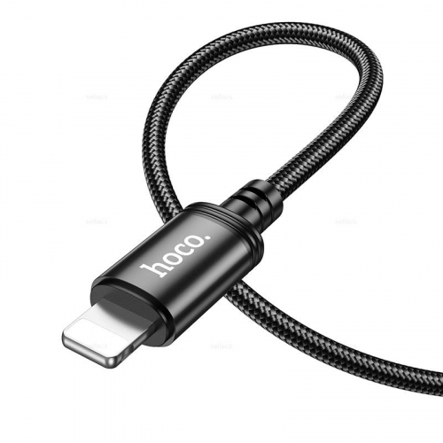 Кабель Hoco X 89 USB A, Lightning, нейлон, черный, 1м, в коробке