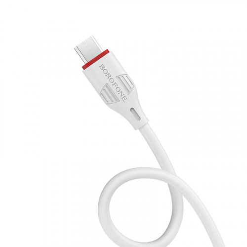 Кабель Borofone BX 17 USB A, microUSB B, ПВХ, 2.4А, белый в коробке,1м (648)