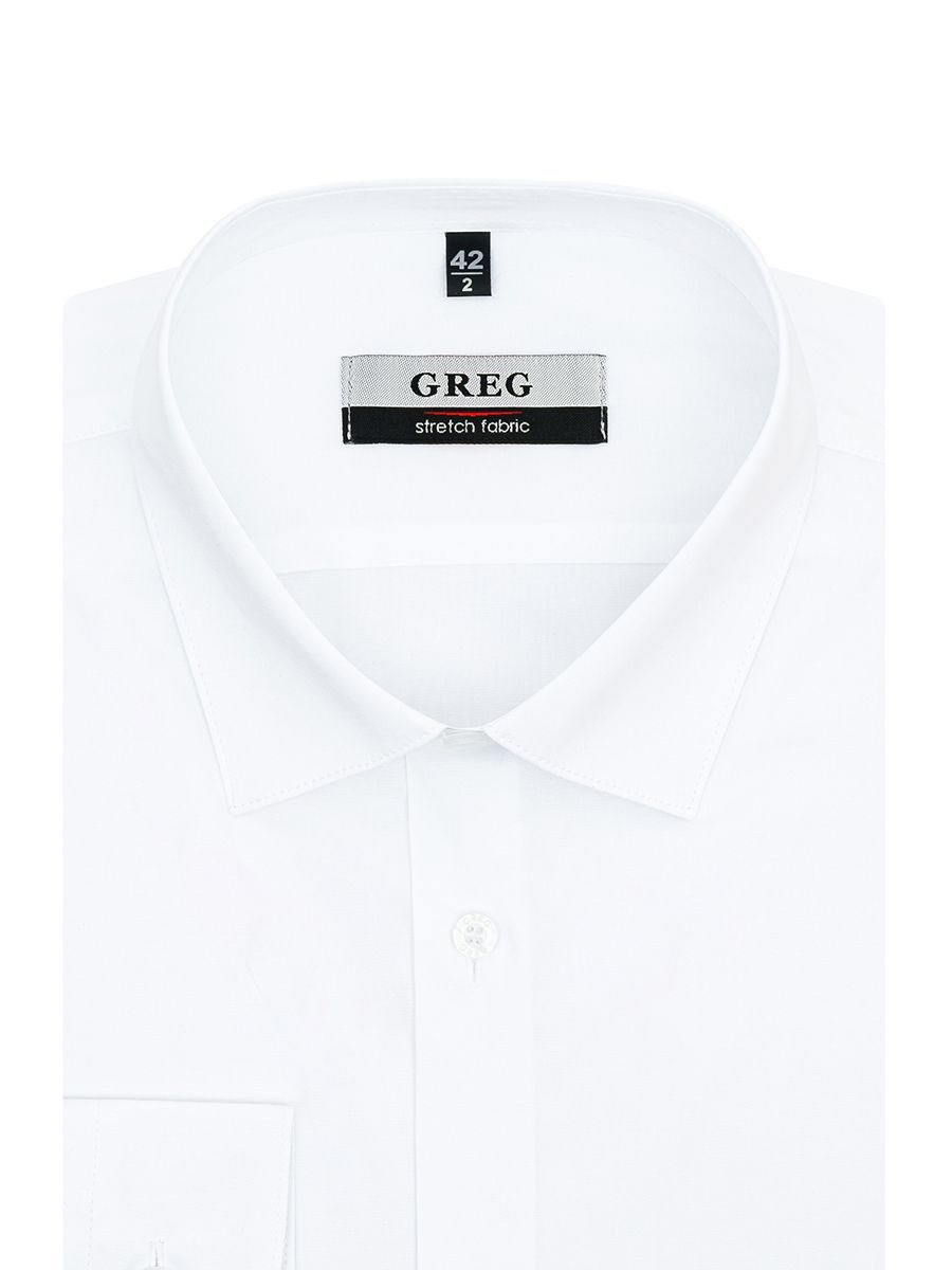 Сорочка мужская длинный рукав GREG 100/237/WH/ZN STRETCH_V