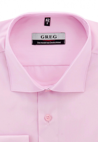 Сорочка мужская длинный рукав GREG 620/119/LT ROSE_V