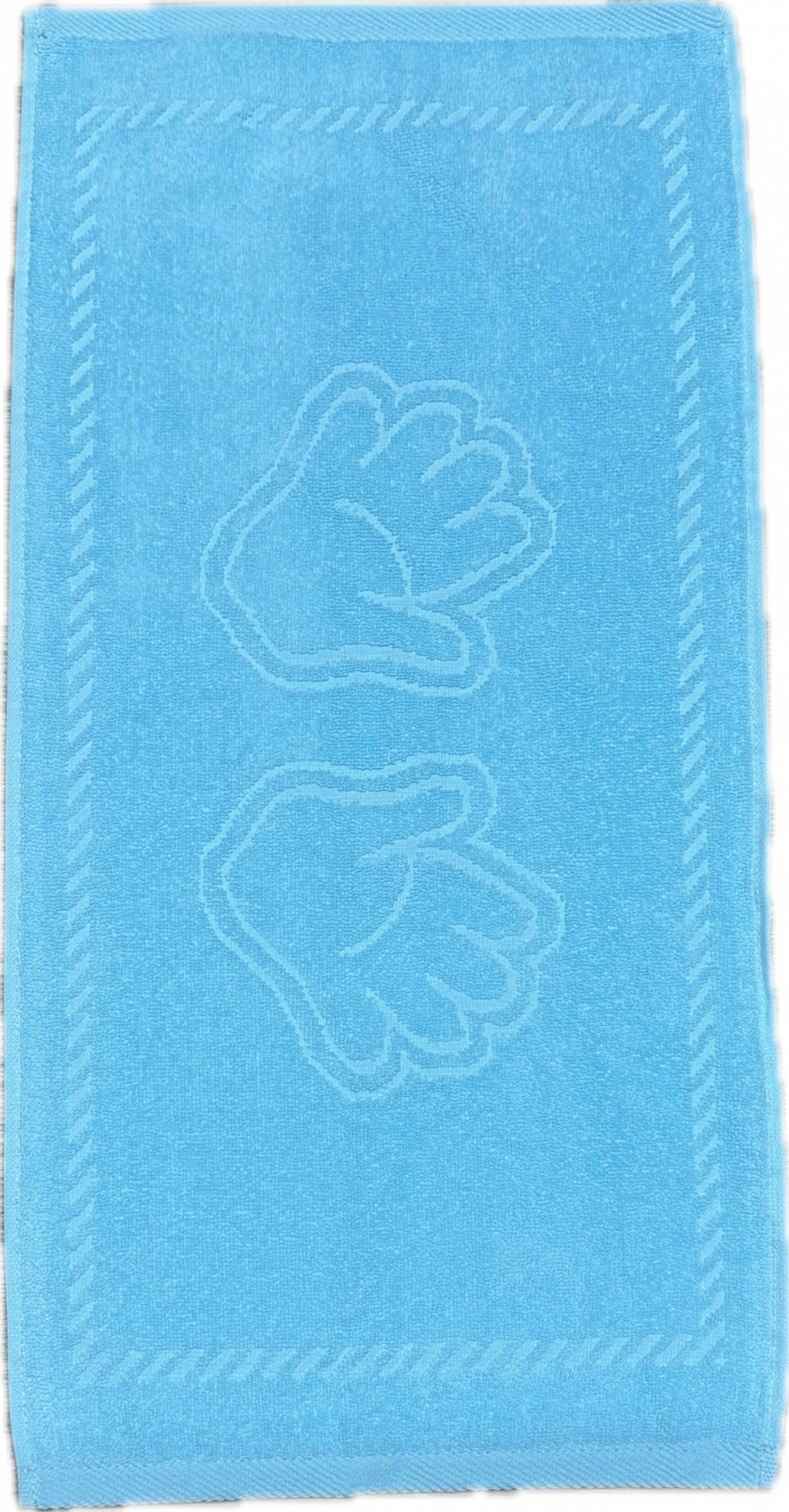 Полотенце махровое РУЧКИ вид 94 - бледная бирюза р-р 30х60