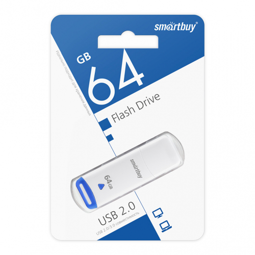 Флэш-диск USB SmartBuy 64 GB EASY белый