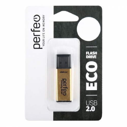 Флэш-диск USB Perfeo 32 GB E03 gold