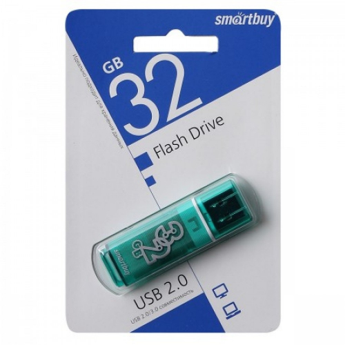 Флэш-диск USB SmartBuy 32 GB Glossy series Green