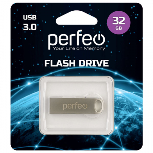 Флэш-диск USB Perfeo 32 GB M08 metal USB 3.0