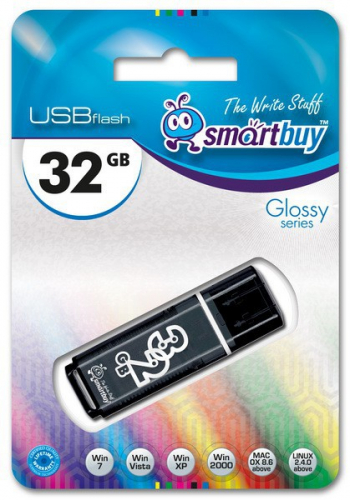 Флэш-диск USB SmartBuy 32 GB Glossy series Black