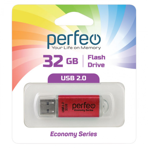 Флэш-диск USB Perfeo 32 GB E01 red