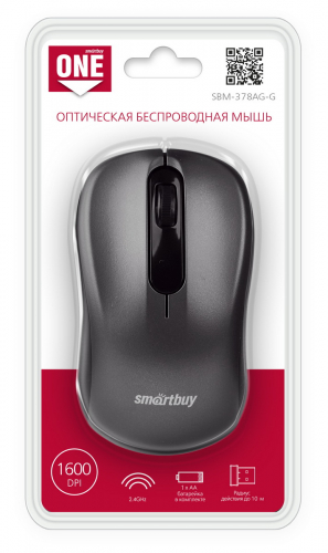 Мышь беспроводная Smartbuy One SBM-378AG-G серая