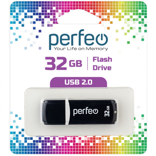 Флэш-диск USB Perfeo 32 GB C02 black