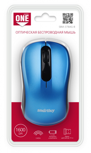 Мышь беспроводная Smartbuy One SBM-378AG-B синяя