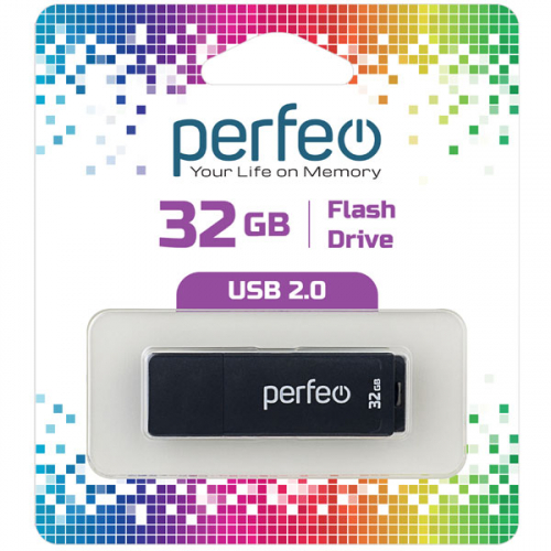 Флэш-диск USB Perfeo 32 GB C04 black