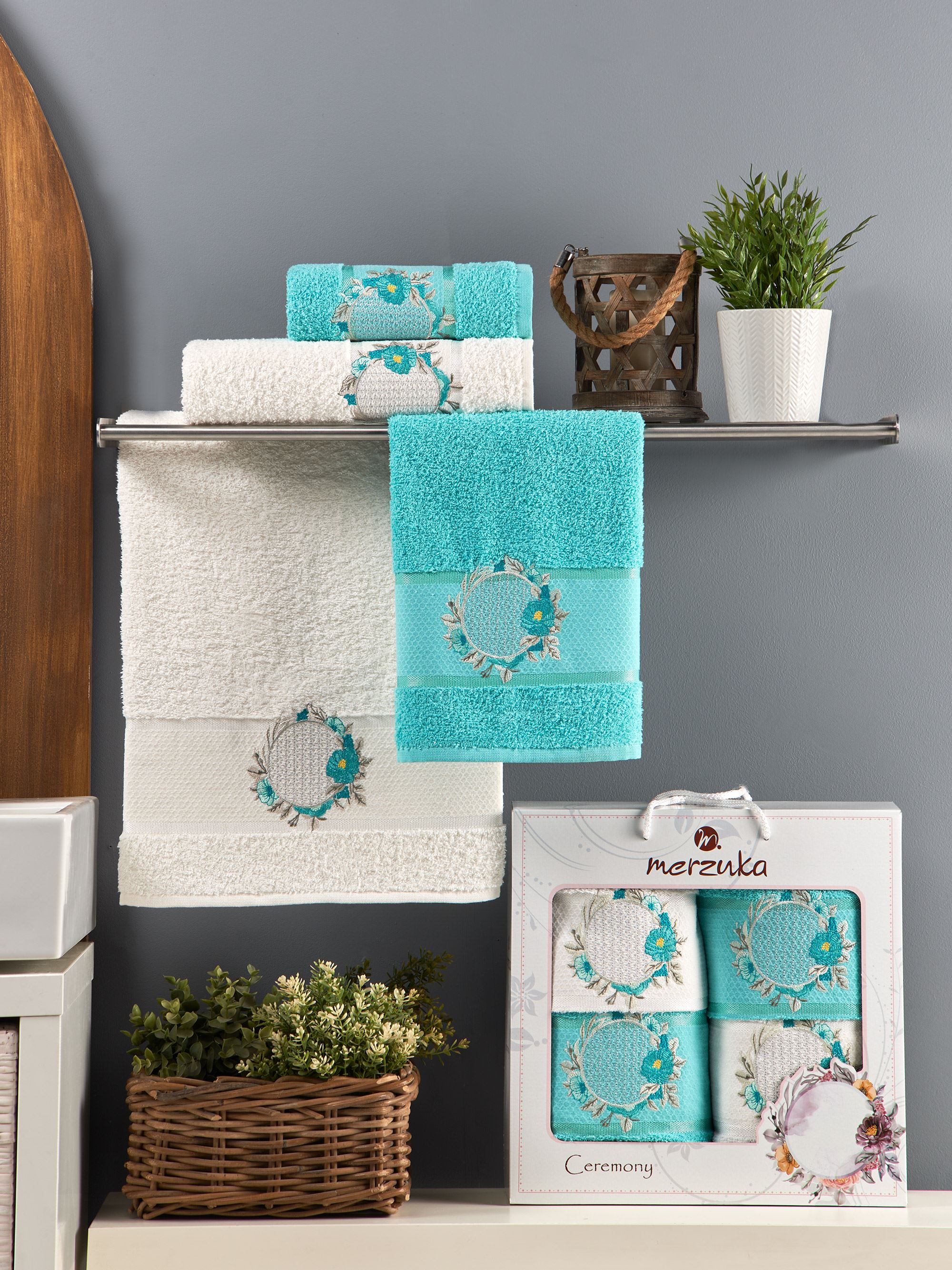 Набор полотенец MERZUKA CEREMONY 4 пр в ассортименте р-р 70х140 2 шт и 50х90 2 шт