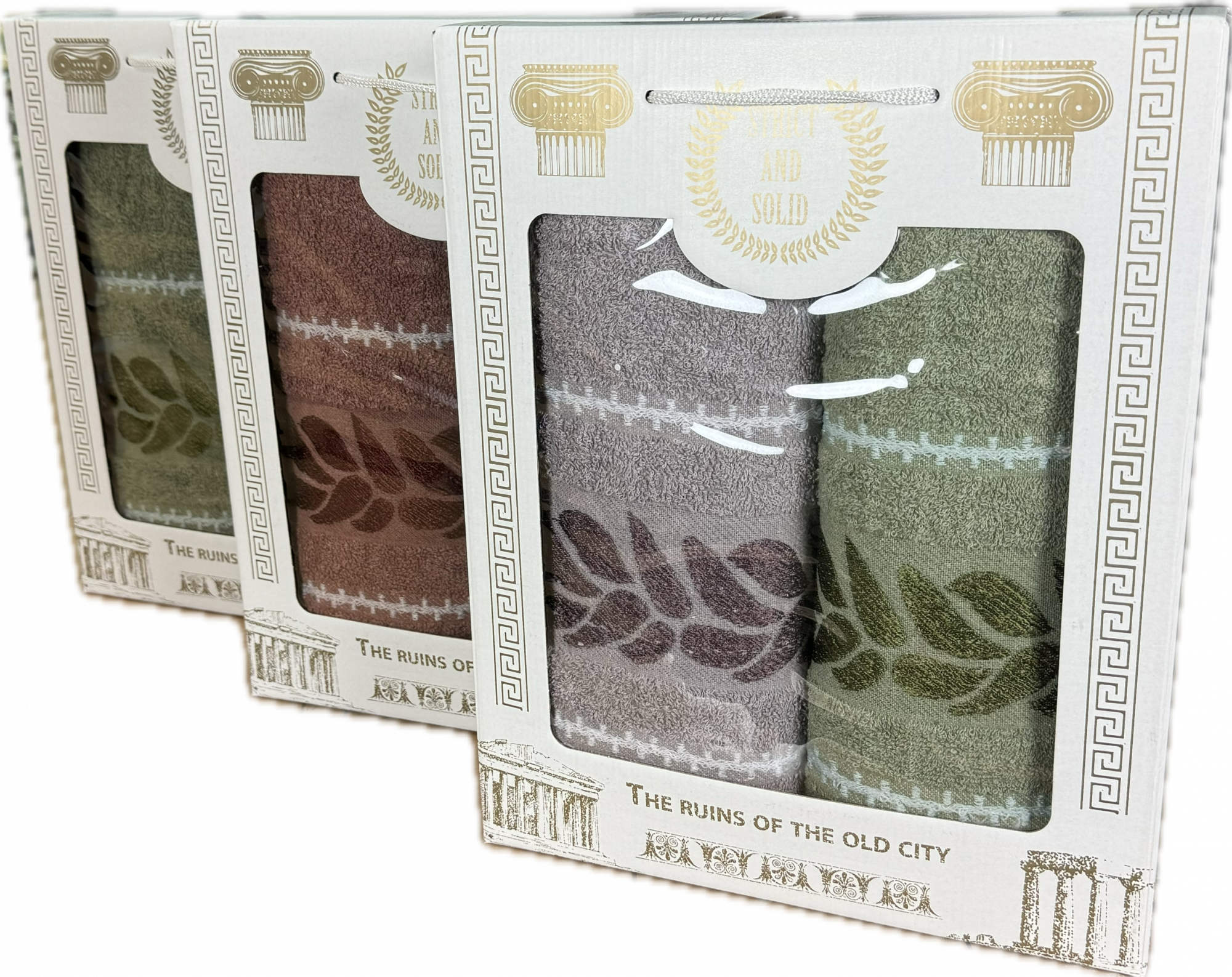 Набор махровых полотенец 152 - 44 КОЛОСОК 2 пр в ассортименте р-р 50х90 2 шт