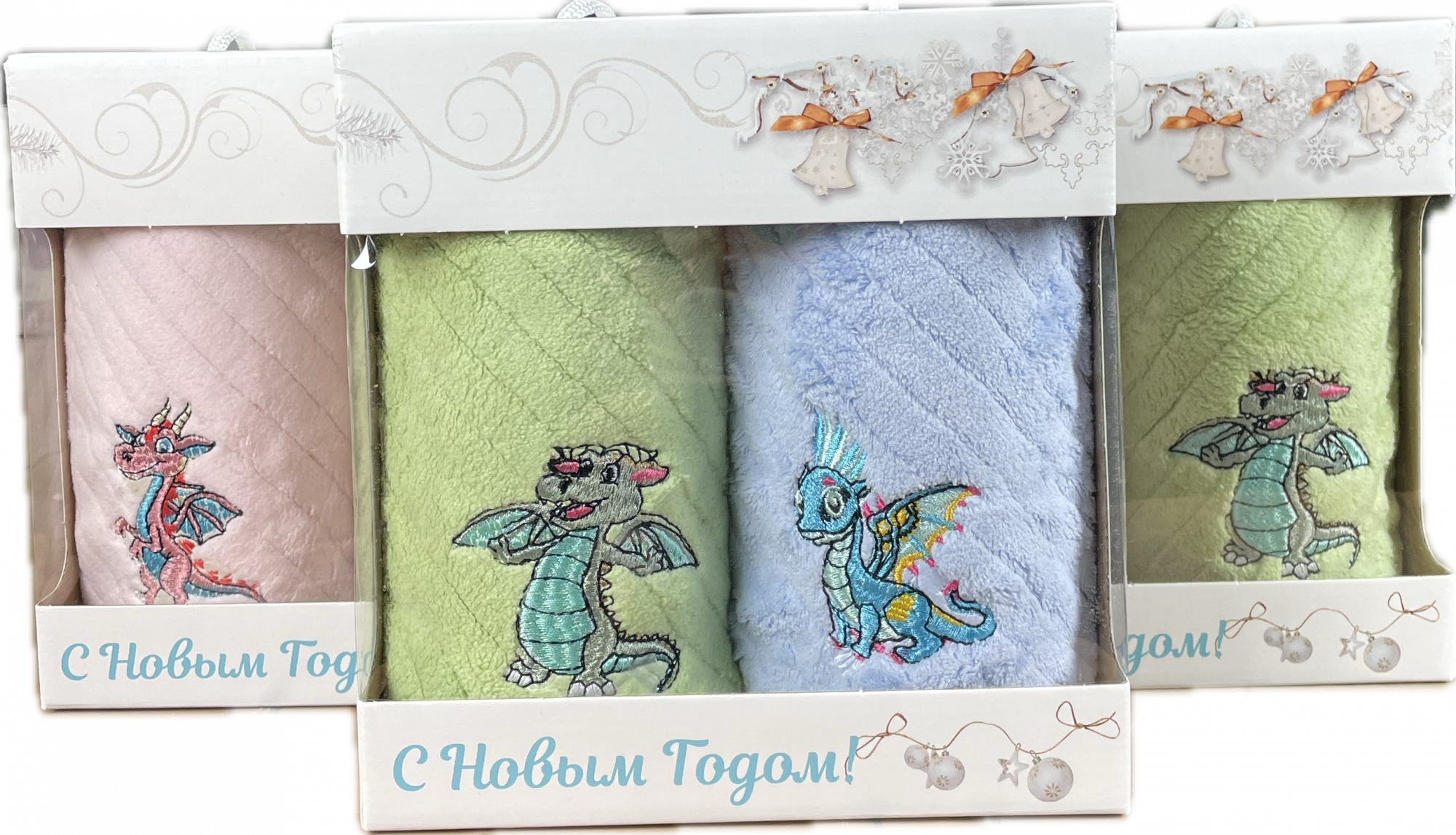 Подарочный набор салфеток микрофибра 668 - 118 ДРАКОНЫ ПОЛОСА 2 пр р-р 30х30