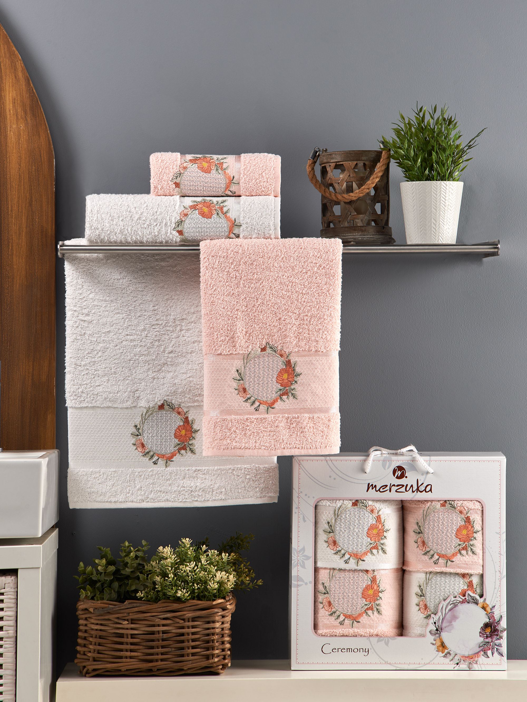 Набор полотенец MERZUKA CEREMONY 4 пр в ассортименте р-р 70х140 2 шт и 50х90 2 шт