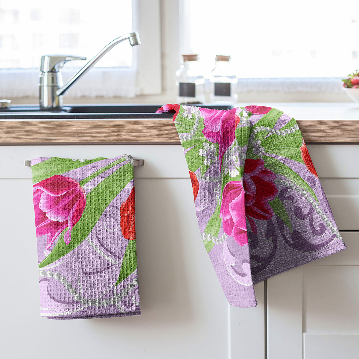 Полотенце вафельное 29175 ЖЕНСТВЕННОСТЬ р-р 50х60