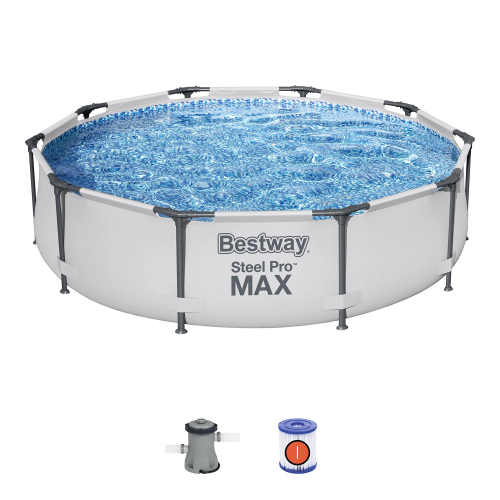 6 шт. доступно к заказу/ Bestway Бассейн каркасный 305х76 см, 4678 л с фильтр-насосом арт. 58381 в комплекте