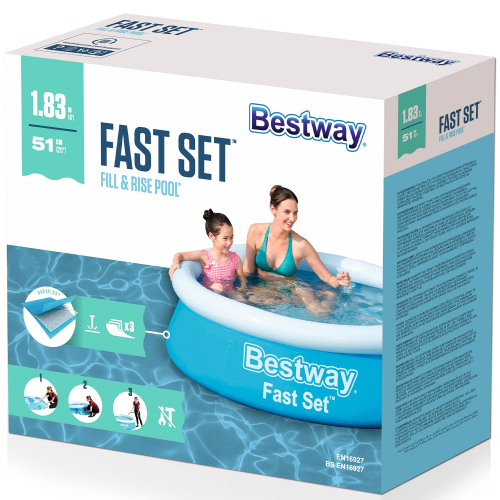 1 шт. доступно к заказу/ Бассейн с надувным бортом Bestway (183 х 51 см, 940 л)