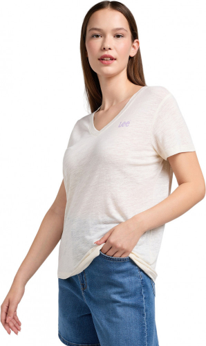 Футболка женская V NECK TEE ECRU, LEE