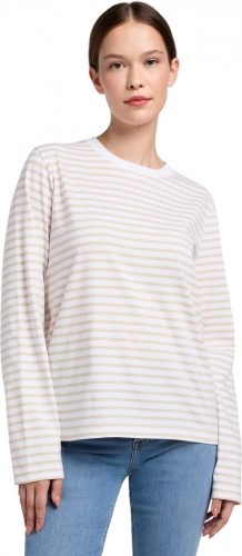 Лонгслив женский LS STRIPE TEE OATMEAL, LEE