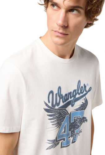 Футболка мужская AMERICANA TEE WORN WHITE, WRANGLER