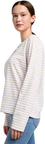 Лонгслив женский LS STRIPE TEE OATMEAL, LEE