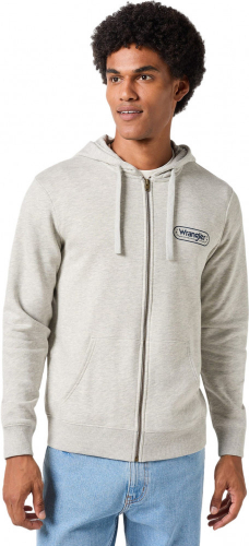 Джемпер мужской ZIP THRU HOODIE MID GREY MELEE, WRANGLER