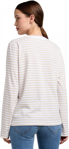 Лонгслив женский LS STRIPE TEE OATMEAL, LEE