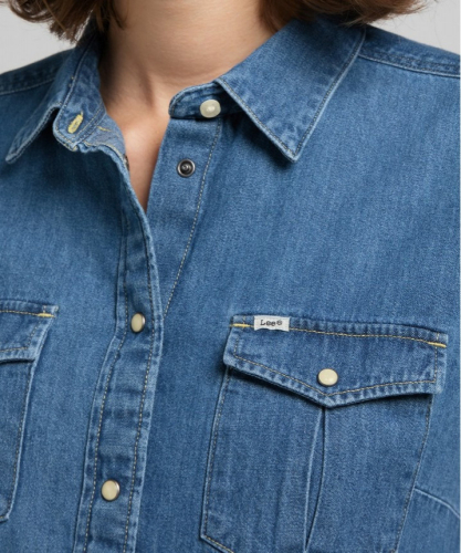 Рубашка женская REGULAR WESTERN SHIRT WASHED BLUE, LEE