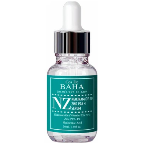 COS DE BAHA/ Укрепляющая сыворотка для сужения пор Cos De BAHA Niacinamide 20% Zinc 4% Pore Reducer 30 мл.