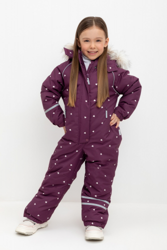 Crоckid Комбинезон ВК 60121/н/1 ГР темно-сливовый, сердечки Crоckid