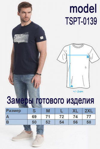 Футболка OMBRE TSPT-0139 v3 синий