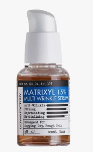 Derma Factory MATRIXYL 15% MULTI WRINKLE SERUM Антивозрастная сыворотка для лица с комплексом пептидов 30мл