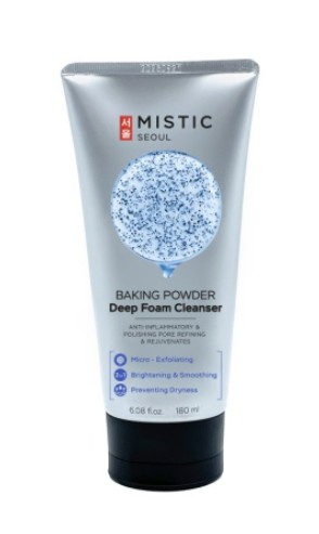 MISTIC BAKING POWDER Deep Foam Cleanser Глубокоочищающая пенка-пилинг для умывания с содой 180мл