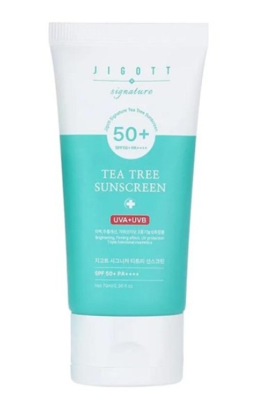 JIGOTT Signature Tea Tree Sunscreen Солнцезащитный крем с экстрактом чайного дерева 70мл