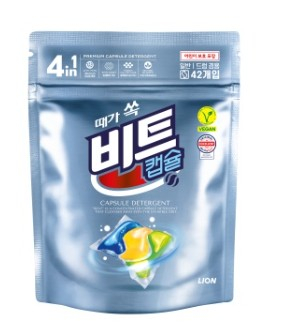 1584рLION Beat Capsule Detergent Средство для стирки жидкое в капсулах 42шт