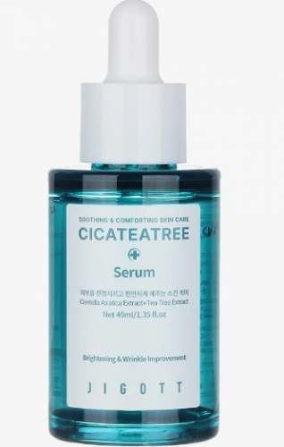 JIGOTT Cicateatree Serum Успокаивающая сыворотка для лица с экстрактами центеллы азиатской и чайного дерева 40мл