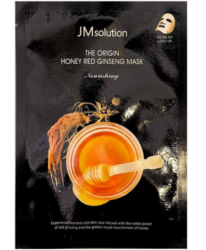 Тканевая маска питательная с медом и женьшенем The Origin Honey Red Ginseng Mask 1шт